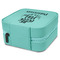 Traditional Thanksgiving Travel Jewelry Boxes - Leather - Teal - View from Rear