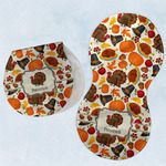 Traditional Thanksgiving Burp Pads - Velour - Set of 2 w/ Name or Text