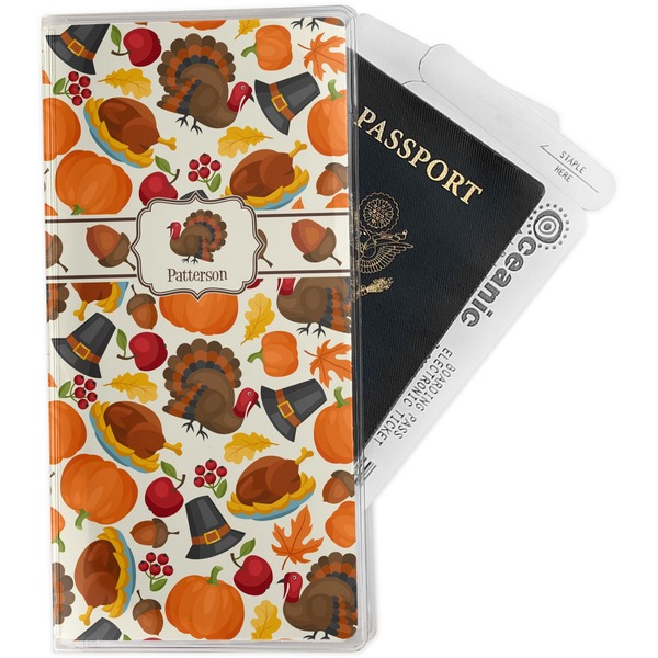 Custom Traditional Thanksgiving Travel Document Holder