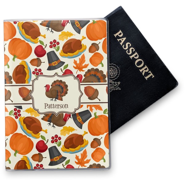 Custom Traditional Thanksgiving Vinyl Passport Holder (Personalized)