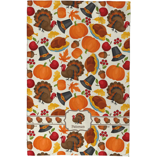 Traditional Thanksgiving Waffle Weave Towel - Full Color Print - Approval Image