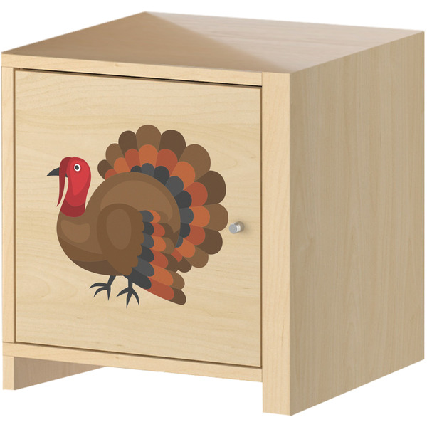 Traditional Thanksgiving Wall Graphic on Wooden Cabinet