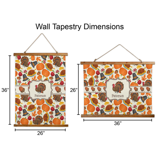 Traditional Thanksgiving Wall Hanging Tapestries - Parent/Sizing