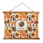Traditional Thanksgiving Wall Hanging Tapestry - Wide (Personalized)