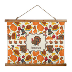 Traditional Thanksgiving Wall Hanging Tapestry - Wide (Personalized)