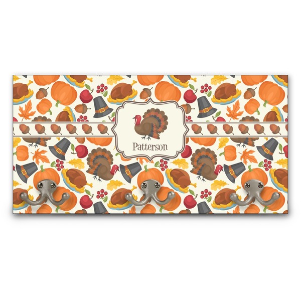 Custom Traditional Thanksgiving Wall Mounted Coat Rack (Personalized)
