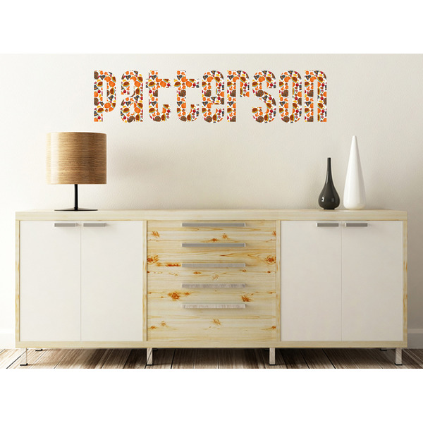 Traditional Thanksgiving Wall Name Decal On Wooden Desk