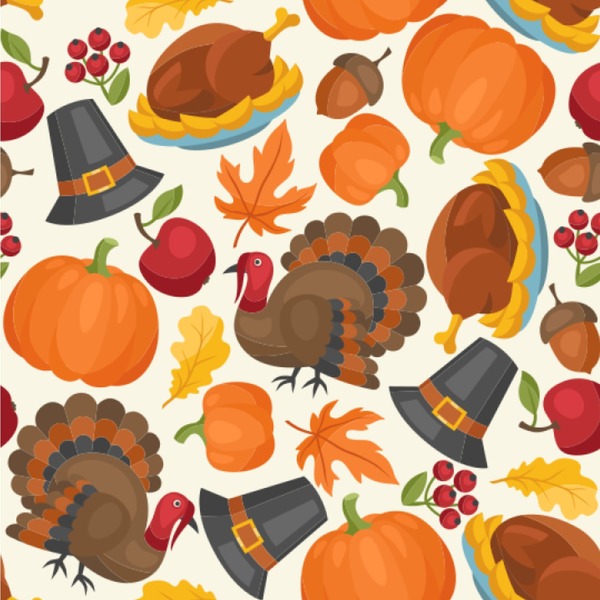 Custom Traditional Thanksgiving Wallpaper & Surface Covering (Peel & Stick 24"x 24" Sample)