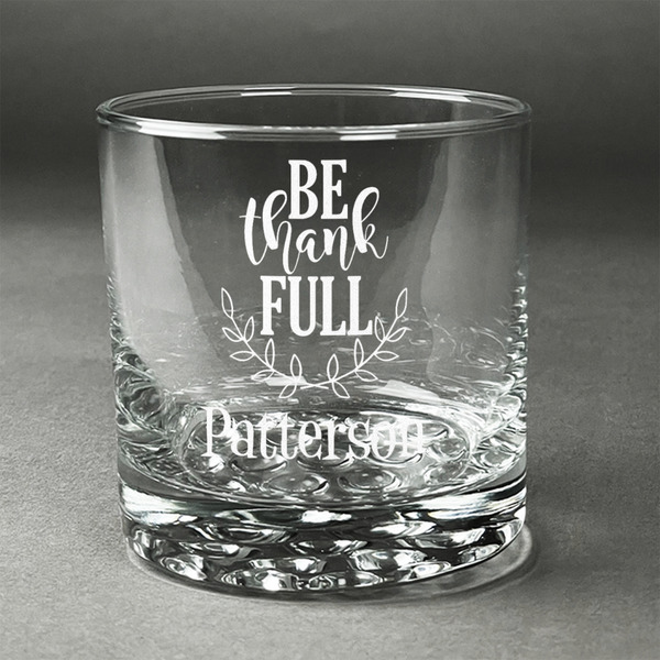 Custom Traditional Thanksgiving Whiskey Glass - Engraved (Personalized)