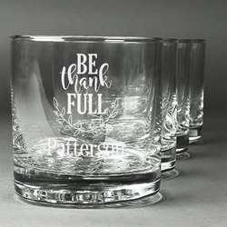 Traditional Thanksgiving Whiskey Glasses (Set of 4) (Personalized)