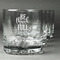 Traditional Thanksgiving Whiskey Glasses Set of 4 - Engraved Front