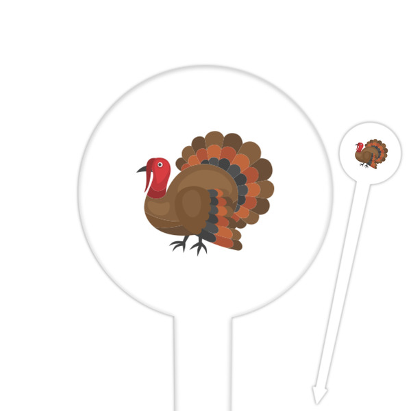 Custom Traditional Thanksgiving Round Plastic Food Picks