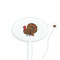 Traditional Thanksgiving White Plastic 7" Stir Stick - Oval - Closeup