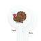 Traditional Thanksgiving White Plastic 7" Stir Stick - Single Sided - Round - Front & Back