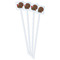 Traditional Thanksgiving White Plastic Stir Stick - Double Sided - Square - Front