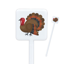Traditional Thanksgiving Square Plastic Stir Sticks