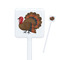 Traditional Thanksgiving Square Plastic Stir Sticks - Single Sided