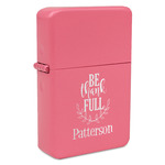 Traditional Thanksgiving Windproof Lighter - Pink - Single Sided (Personalized)