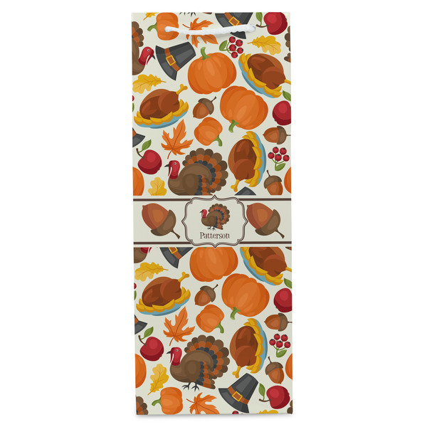 Traditional Thanksgiving Wine Gift Bag - Matte - Front