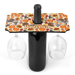 Traditional Thanksgiving Wine Bottle & Glass Holder (Personalized)