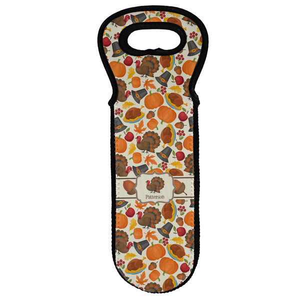 Custom Traditional Thanksgiving Wine Tote Bag (Personalized)