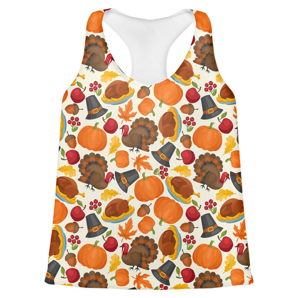 Custom Traditional Thanksgiving Womens Racerback Tank Top - 2X Large