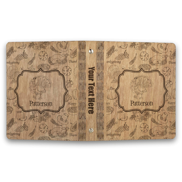 Traditional Thanksgiving Wood 3-Ring Binders - 1" Half-Letter - Approval