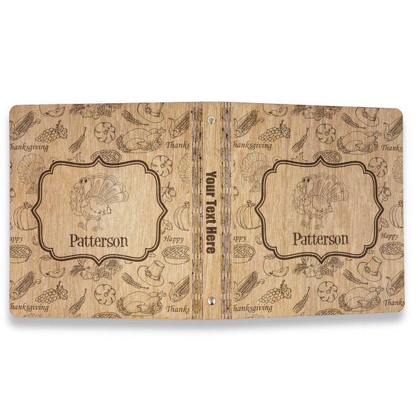 Traditional Thanksgiving Wood 3-Ring Binders - 1" Letter - Approval
