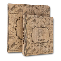 Traditional Thanksgiving Wood 3-Ring Binder (Personalized)