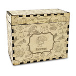 Traditional Thanksgiving Wood Recipe Box - Laser Engraved (Personalized)
