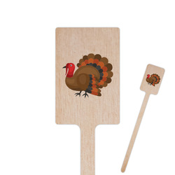 Traditional Thanksgiving 6.25" Rectangle Wooden Stir Sticks - Double Sided