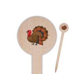 Traditional Thanksgiving Round Wooden Food Picks
