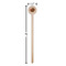 Traditional Thanksgiving Wooden 6" Stir Stick - Round - Dimensions