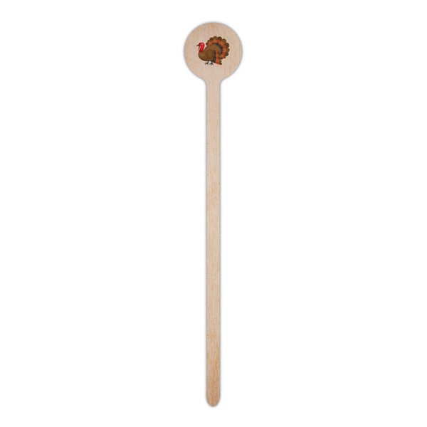 Traditional Thanksgiving Wooden 6" Stir Stick - Round - Single Stick