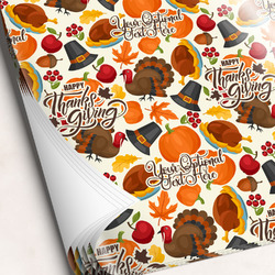Traditional Thanksgiving Wrapping Paper Sheets (Personalized)