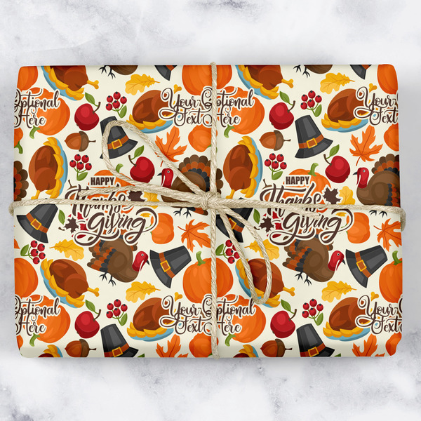 Custom Traditional Thanksgiving Wrapping Paper (Personalized)