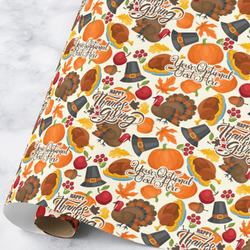 Traditional Thanksgiving Wrapping Paper Roll - Large (Personalized)