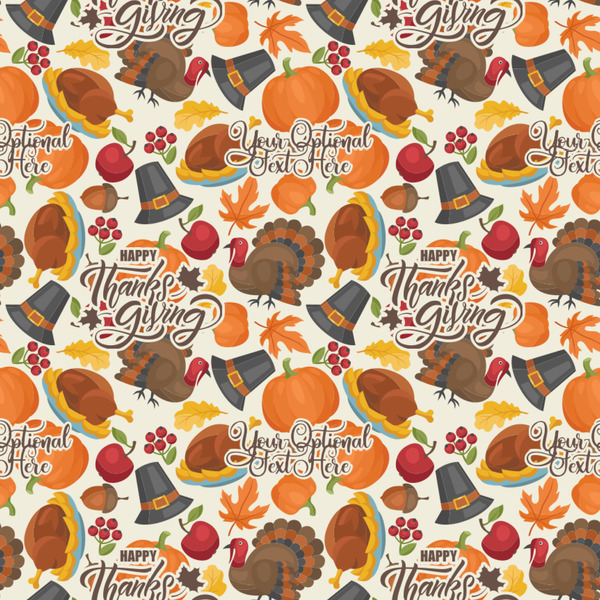 Traditional Thanksgiving Wrapping Paper Square
