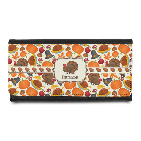 Custom Traditional Thanksgiving Leatherette Ladies Wallet (Personalized)