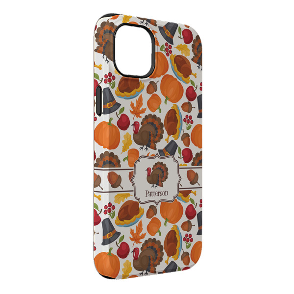 Custom Traditional Thanksgiving iPhone Case - Rubber Lined - iPhone 14 Pro Max (Personalized)
