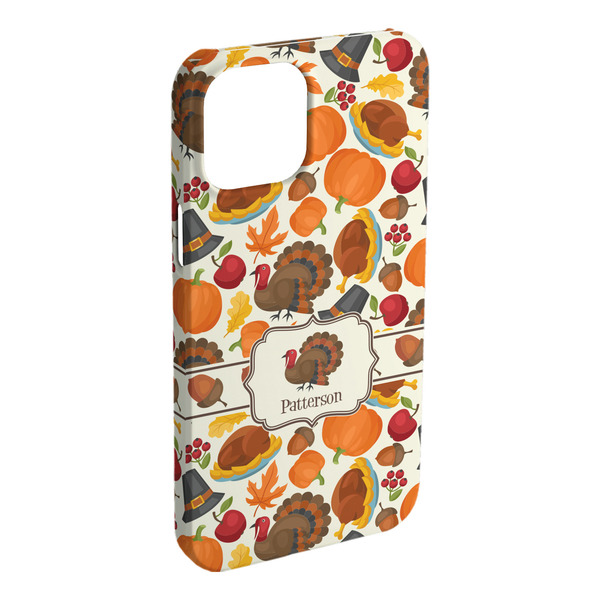Custom Traditional Thanksgiving iPhone Case - Plastic - iPhone 15 Pro Max (Personalized)
