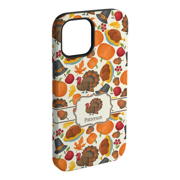 Custom Traditional Thanksgiving iPhone Case - Rubber Lined (Personalized)