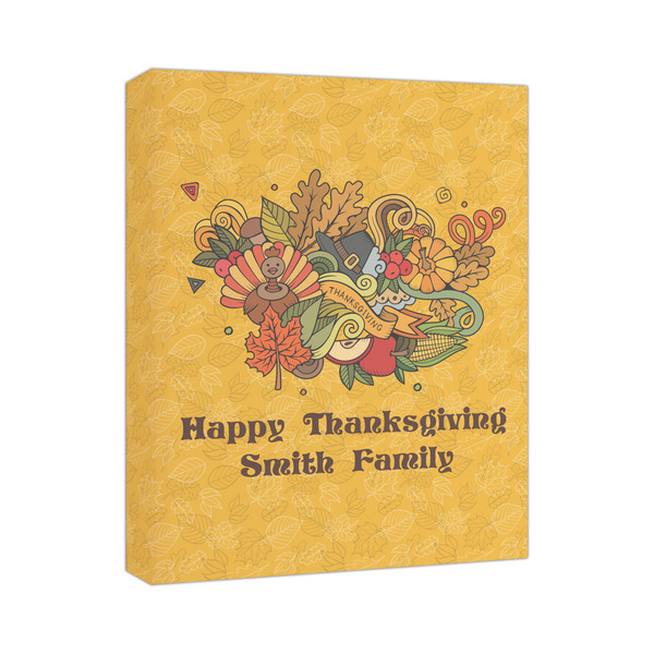 Custom Happy Thanksgiving Canvas Print - 11x14 (Personalized)