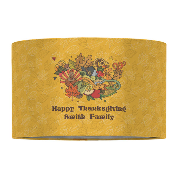 Happy Thanksgiving 12" Drum Lampshade - FRONT (Fabric)