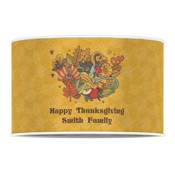 Happy Thanksgiving 12" Drum Lampshade - FRONT (Poly Film)
