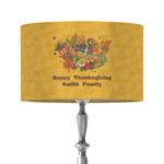 Happy Thanksgiving 12" Drum Lamp Shade - Fabric (Personalized)