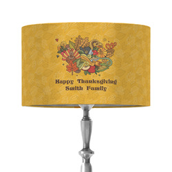 Happy Thanksgiving 12" Drum Lamp Shade - Fabric (Personalized)
