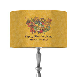 Happy Thanksgiving 12" Drum Lamp Shade - Fabric (Personalized)