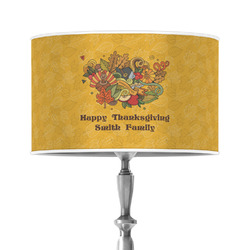 Happy Thanksgiving 12" Drum Lamp Shade - Poly-film (Personalized)