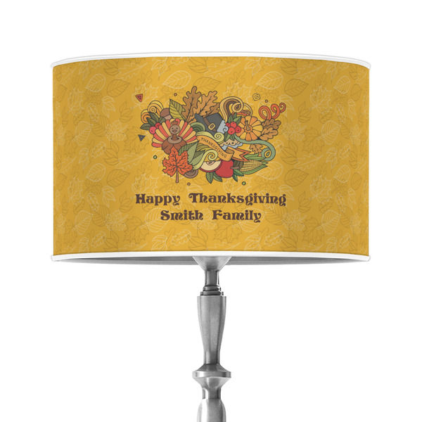 Custom Happy Thanksgiving 12" Drum Lamp Shade - Poly-film (Personalized)